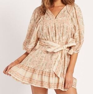 Cleobella Floral Cream Dress